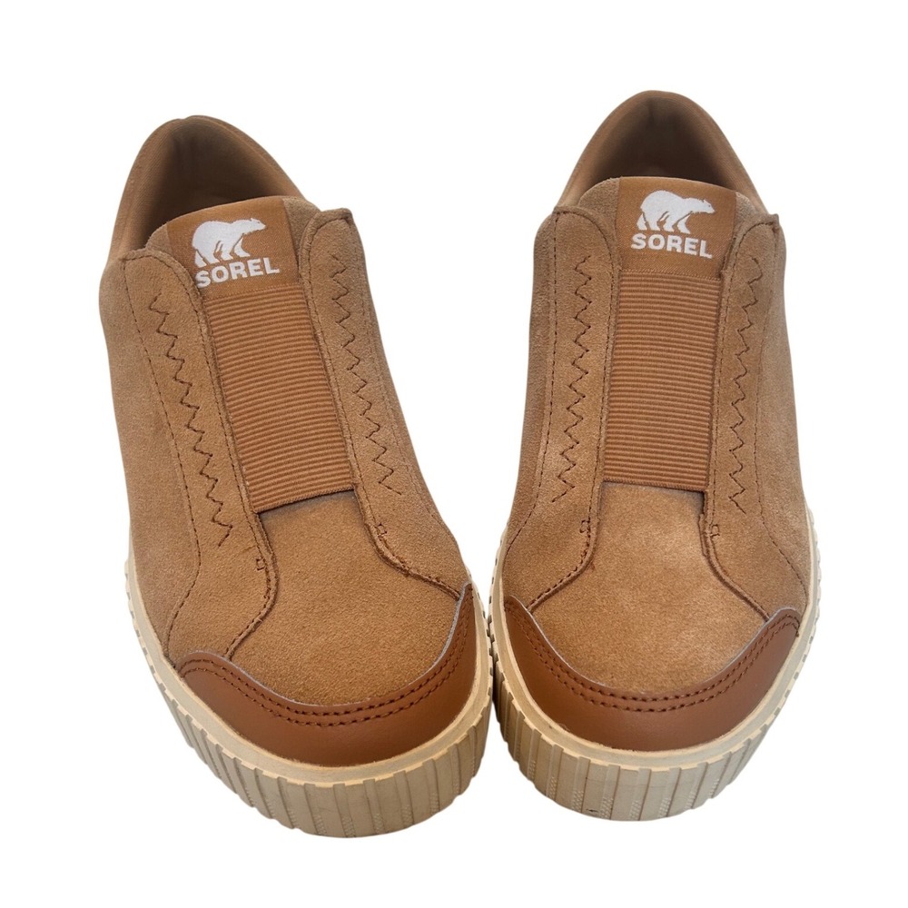 Sorel Out N About III Slip On Sneakers Tawny Buff Ceramic Suede Platform Shoes 8 - Picture 3 of 8